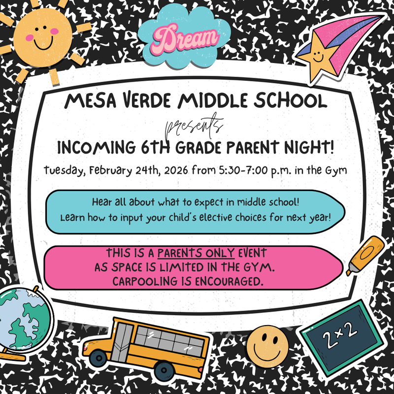 English Incoming 6th Grade Parent Night