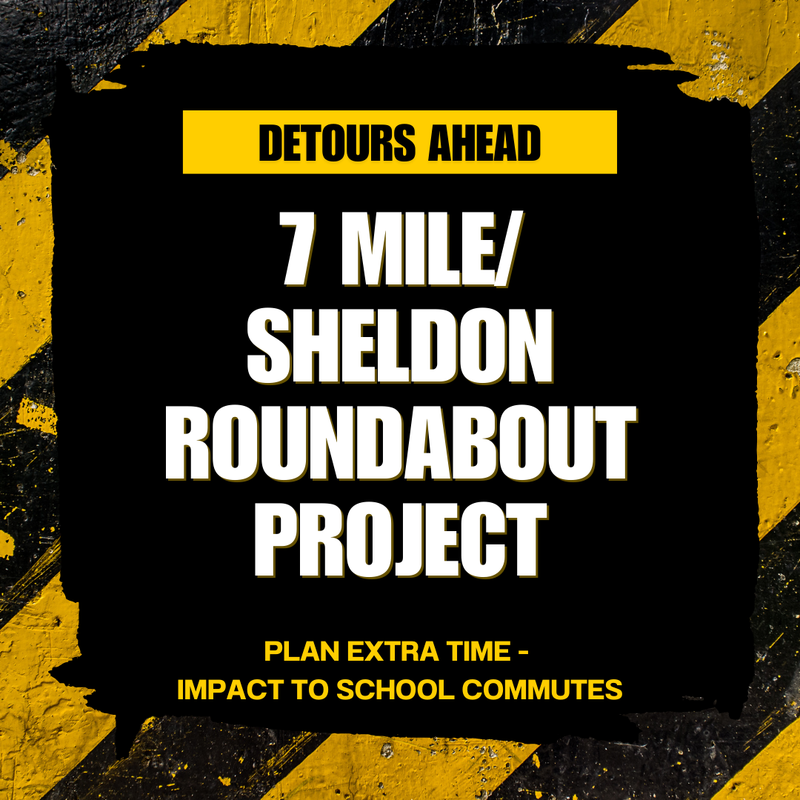 Construction tape with yellow and white text.