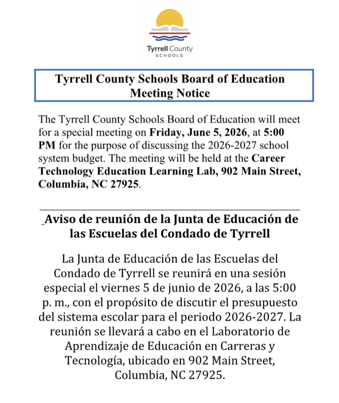 BOE Meeting Notice