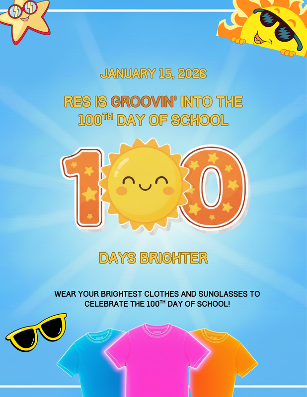 100th Day of School Flyer