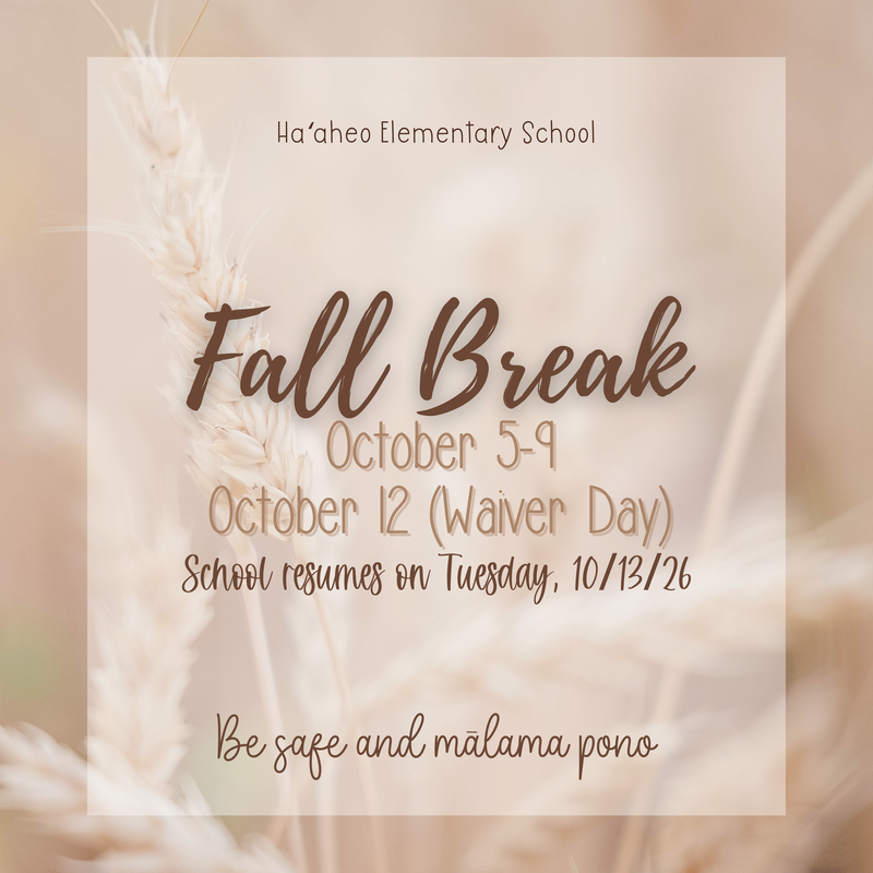Fall Break: October 5-9 • Waiver Day: October 12 Featured Photo