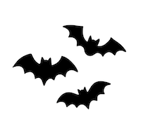 ILLUSTRATION OF BLACK BATS