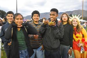group of students at harvest festival