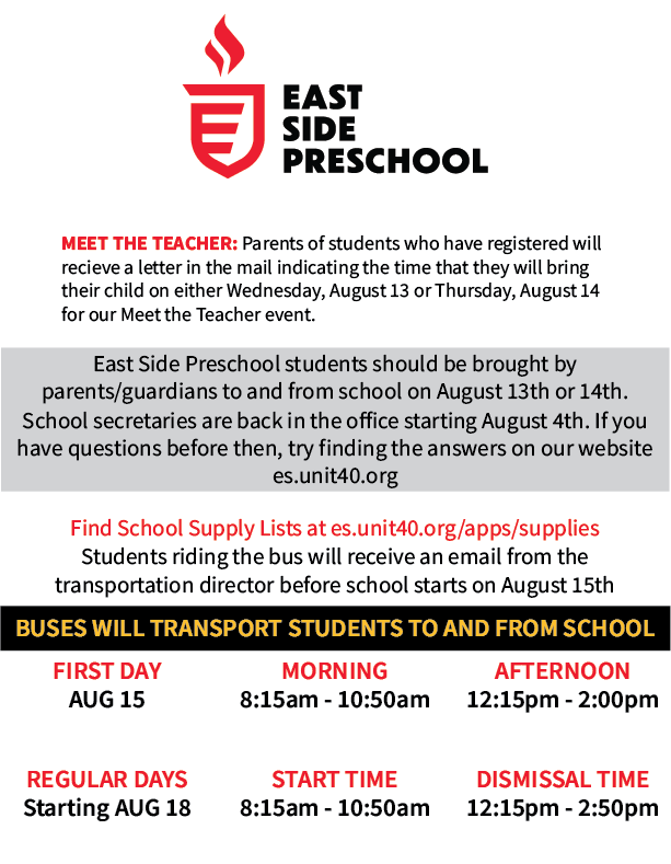 East Side back to school