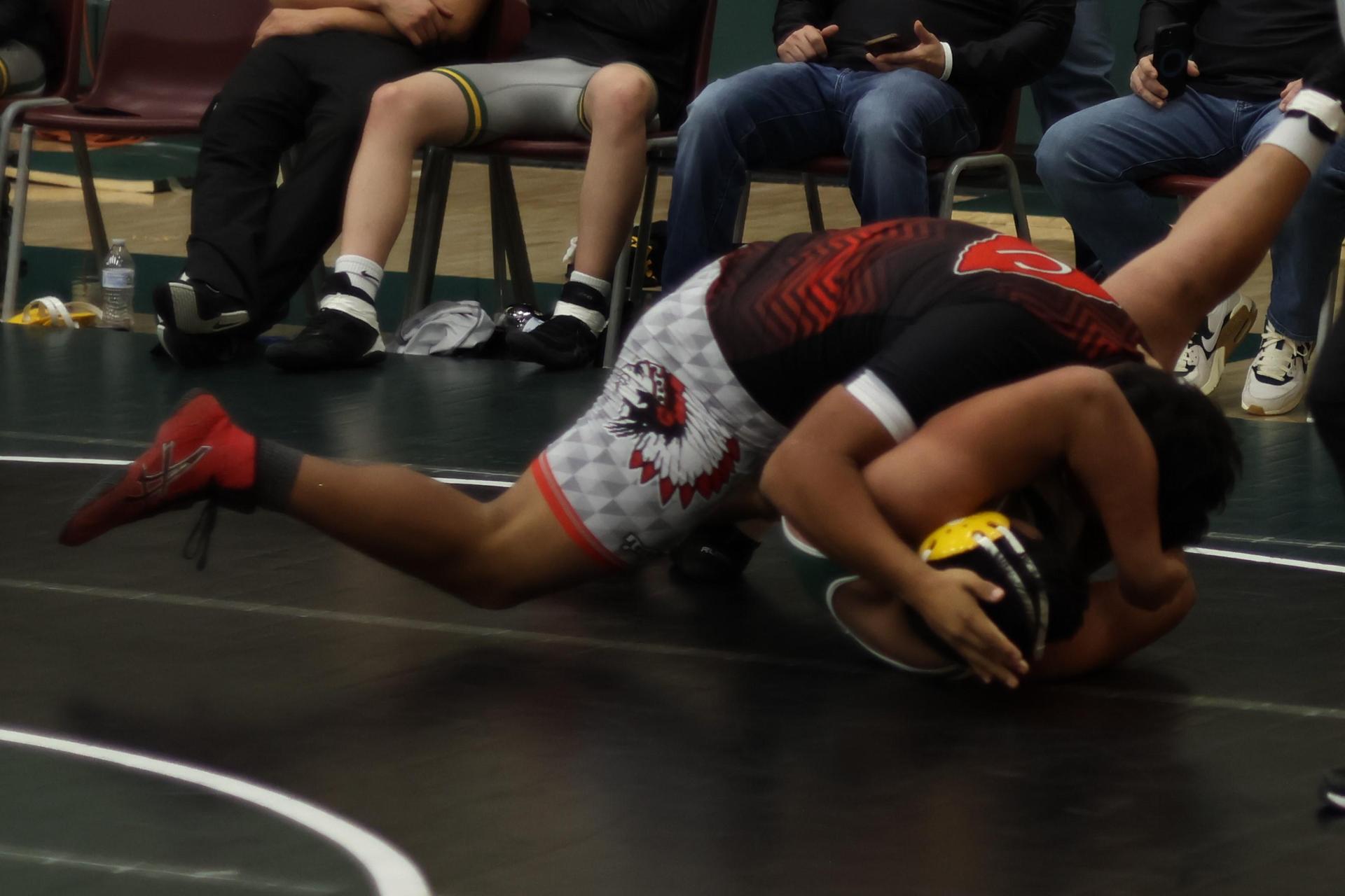 boys wrestling at liberty duals