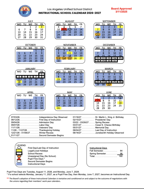 School Calendar Featured Photo