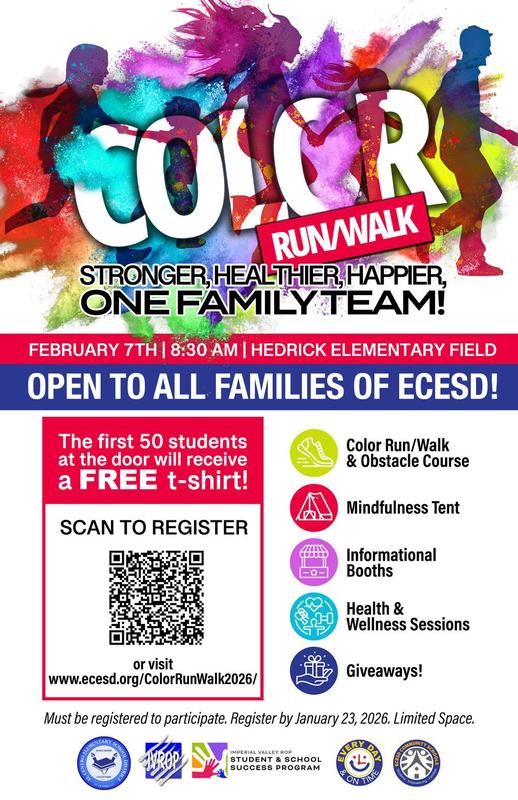 Color Run Flyer: Feb. 7th at 8:30am