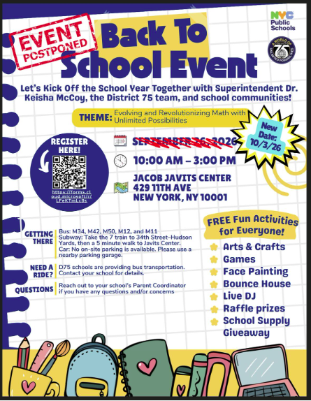 Back to school bash rescheduled