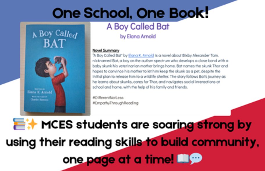 One School, One Book initiative -- "A Boy Called BAT"