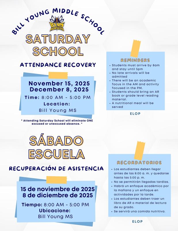 Saturday School - November & December Featured Photo