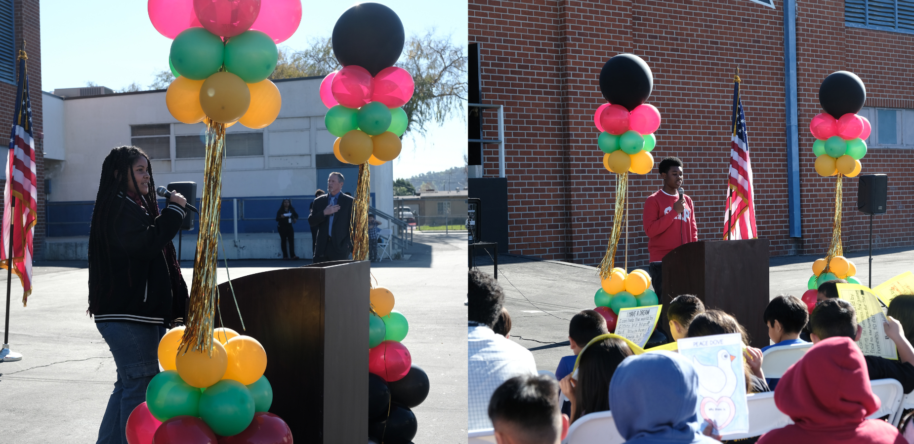 Marshall Middle School students, staff, and community marching together today to honor Dr. King&rsquo;s legacy of unity and service. - image for web