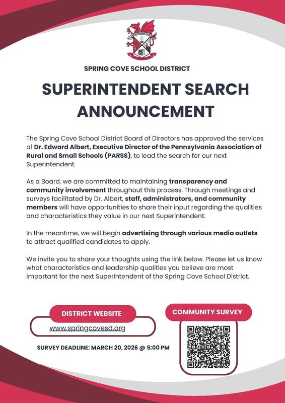 Superintendent Search - Opportunity for Community Input
