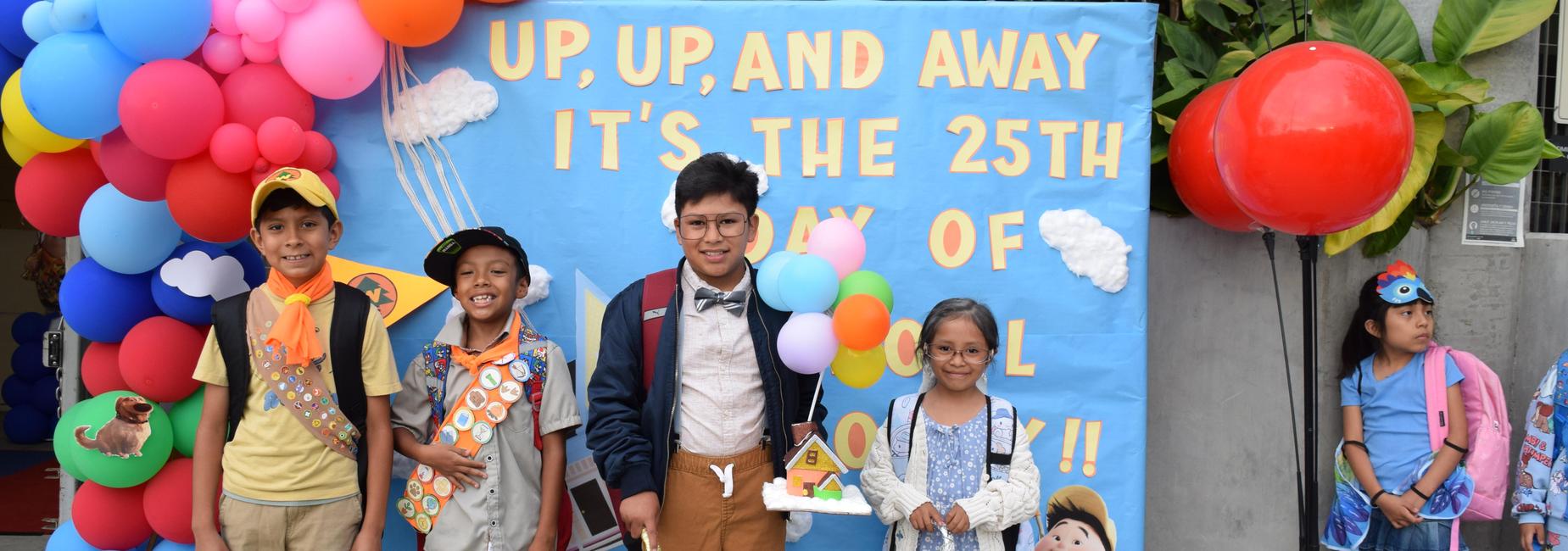 Students dressed up as Up characters