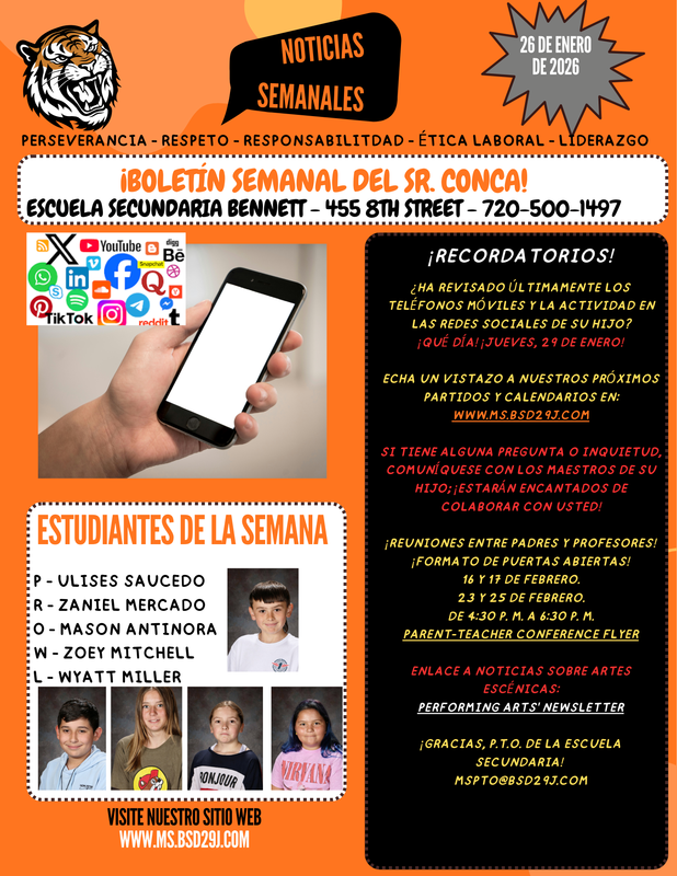 Weekly Parent Newsletter Spanish