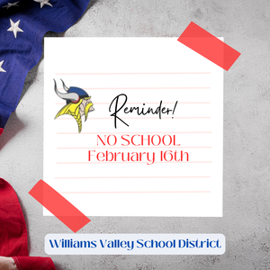 No School  Feb. 16th
