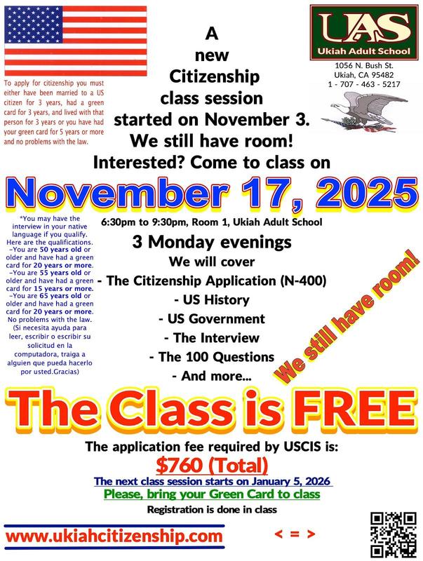 We still have room! Interrested? Come to class on Monday, November 17 at 6:30pm in Room 1 at UAS poster.