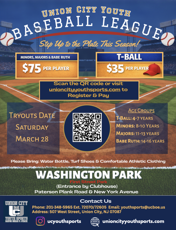 Union City Youth Baseball League Flyer