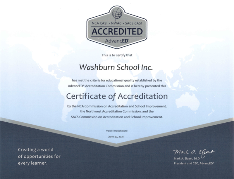 Washburn School Estará Pasando Por el Arduo Proceso de Renovación de la Acreditación Nacional y Internacional de Cognia (anteriormente AdvanceEd) y sus regiones educativas en el 2021 Featured Photo