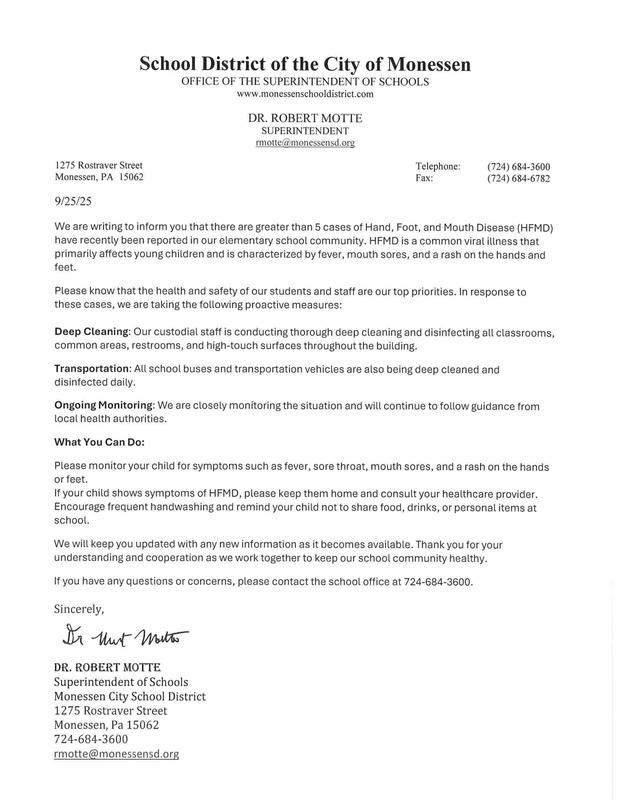 Dr. Motte Letter 9/15/25 Featured Photo