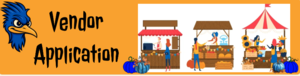Blue Roadrunner and vendor booths