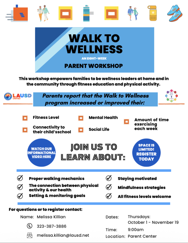 Walk to Wellness Workshop information