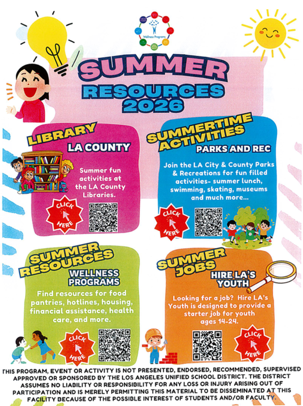 Summer resources 2026 flyer