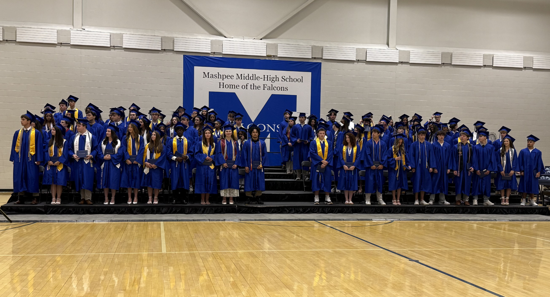 Class of 2026 on stage at graduation