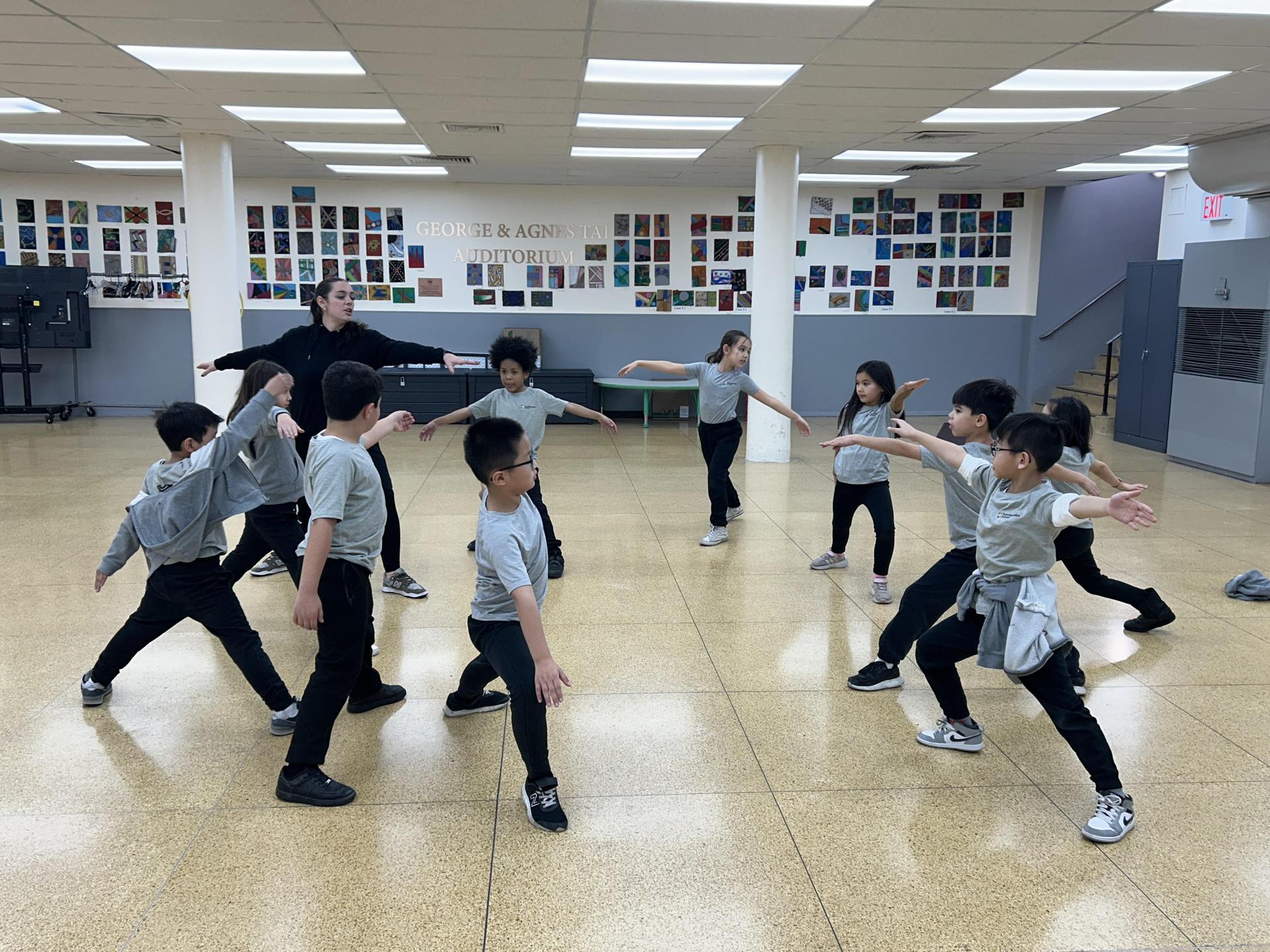 Children participating in KinderYoga