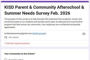 Afterschool Needs Survey