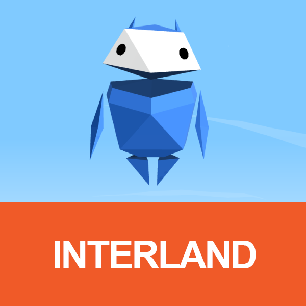 Interland image with blue character