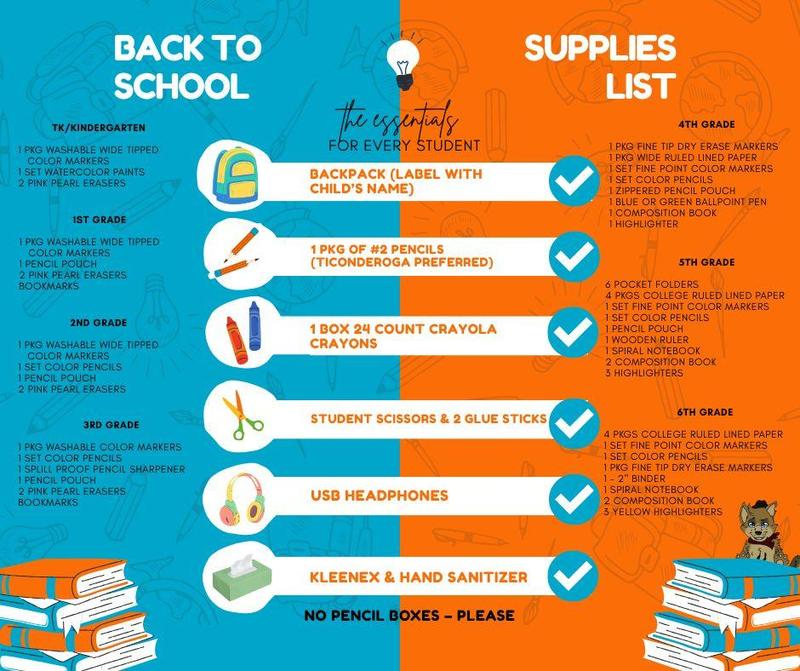 school supply list