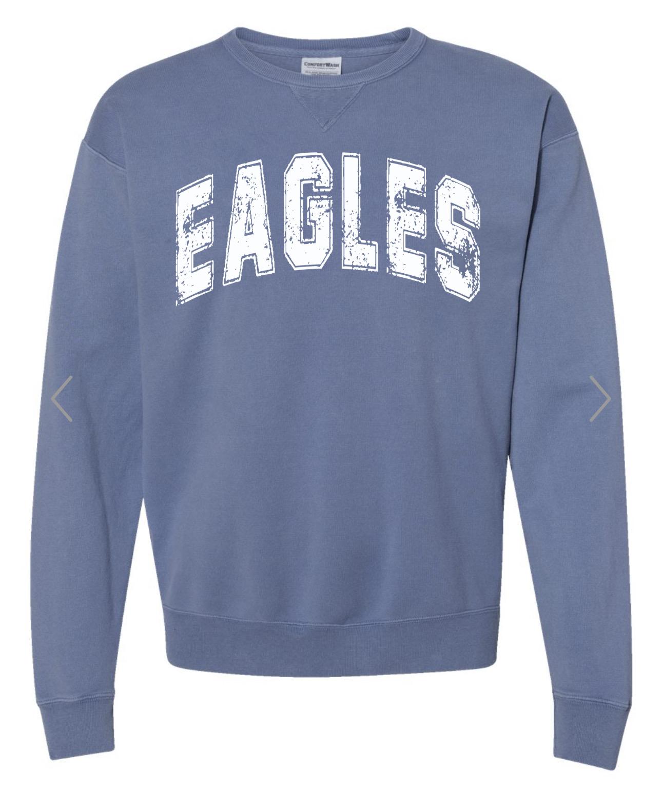 Youth Vintage "Eagles" Sweatshirt (Saltwater Blue)