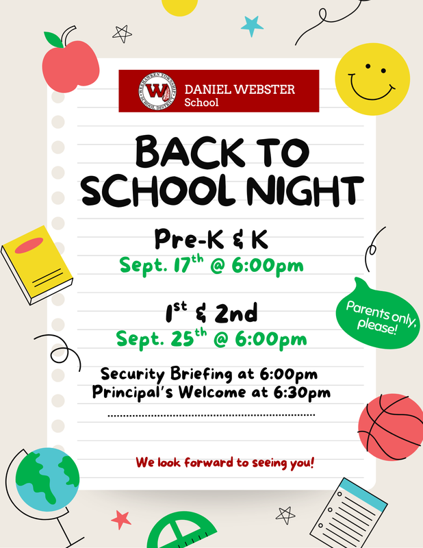 DWS Back to School Nights 9/17 & 9/25