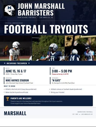 Football Tryouts