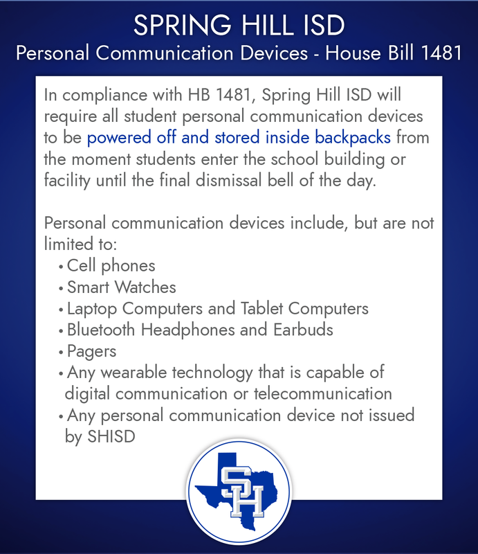 Personal Communication Devices - House Bill 1481