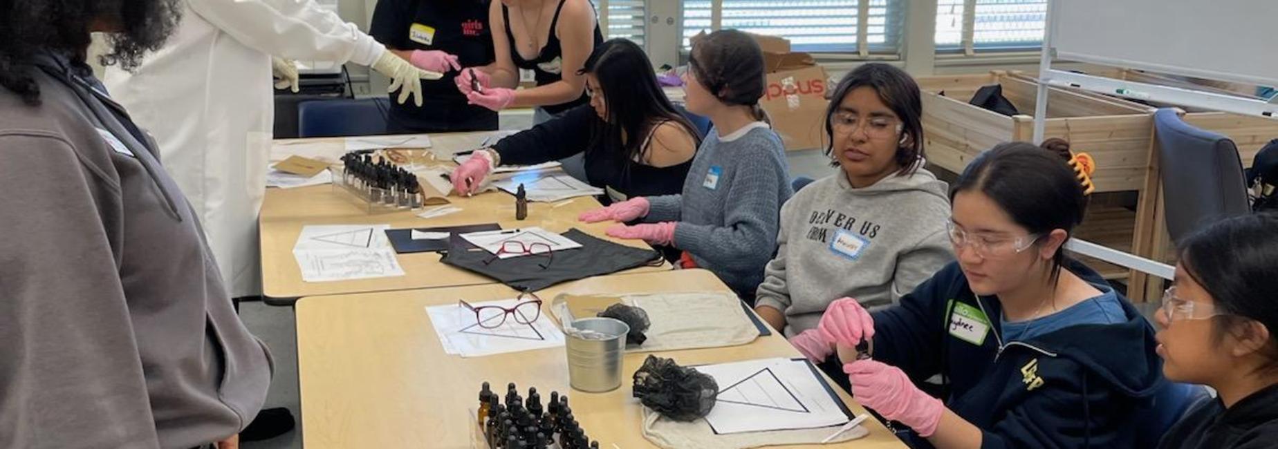 Girls Inc Making Perfume with a Professional Perfumer