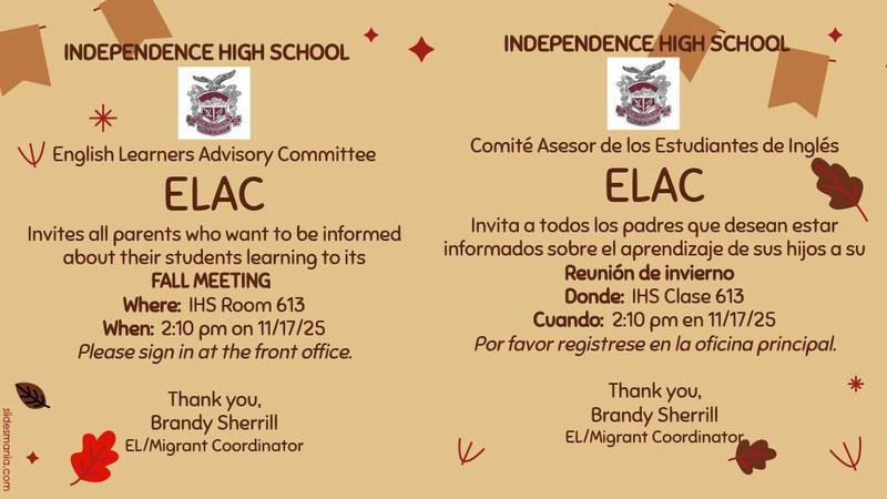 ELAC meeting