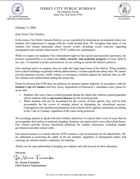 Parent Message on Student Walkout