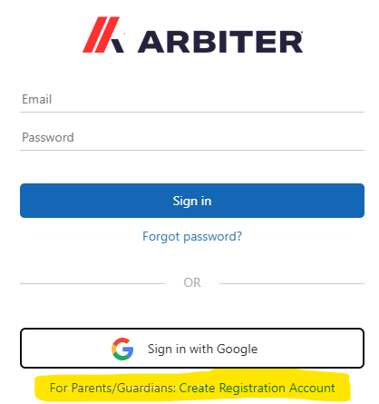 arbiter create account