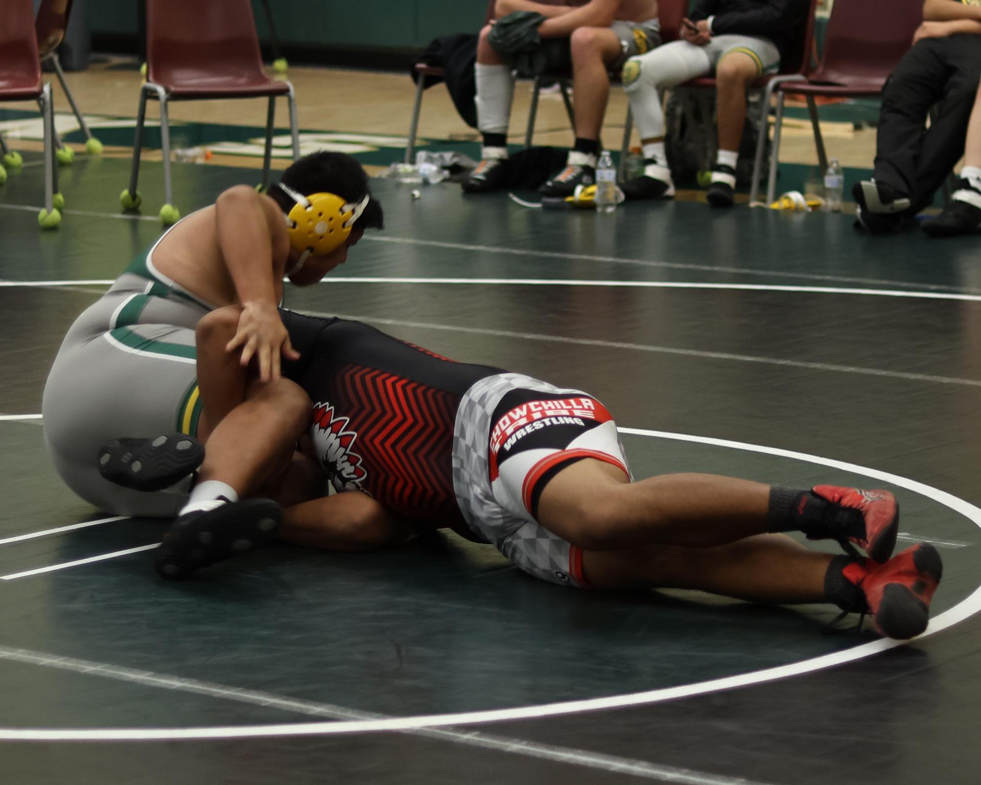 boys wrestling at liberty duals