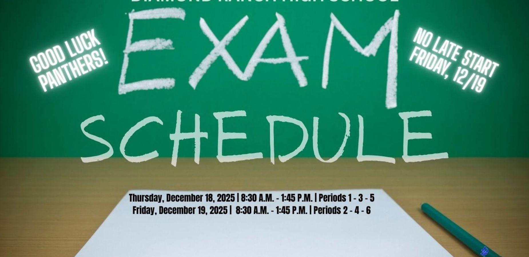 Winter exam schedule