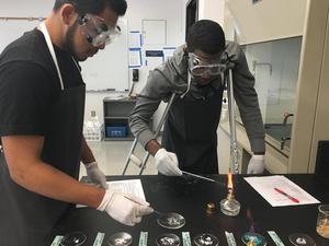 Students working in classroom lab