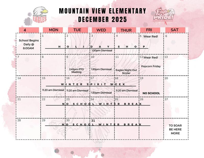 PTO December Calendar