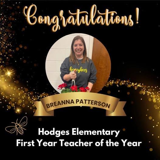 First Year Teacher of the Year is Breanna Patterson! Featured Photo