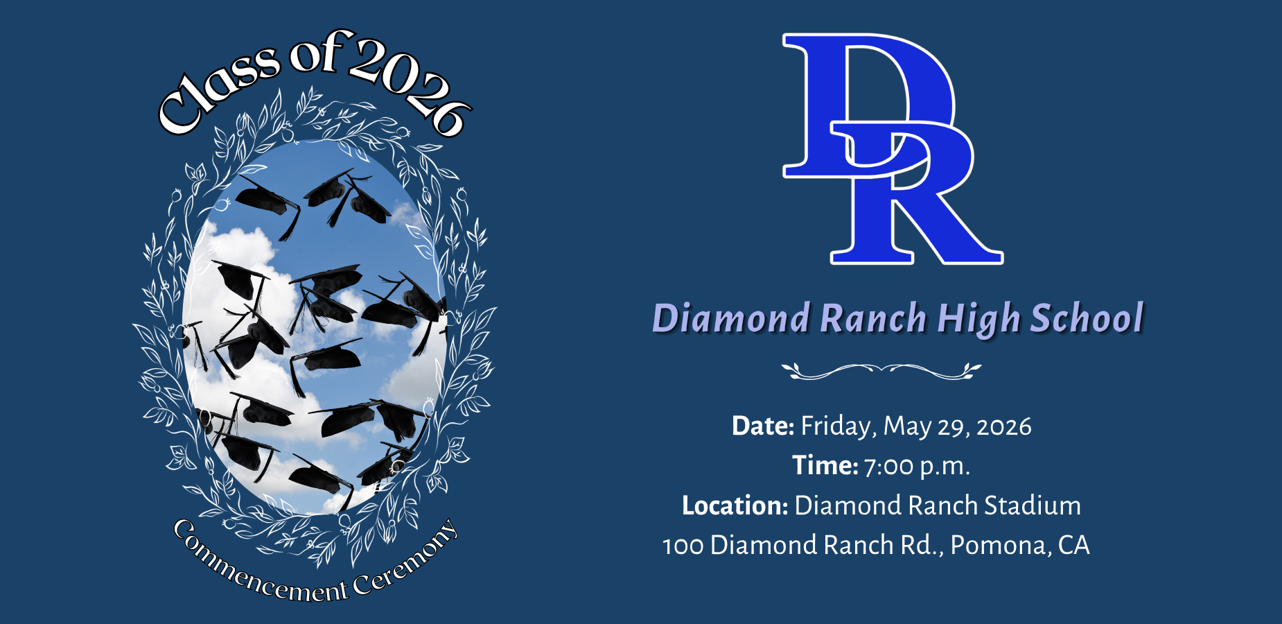 Diamond Ranch graduation shuffle banner