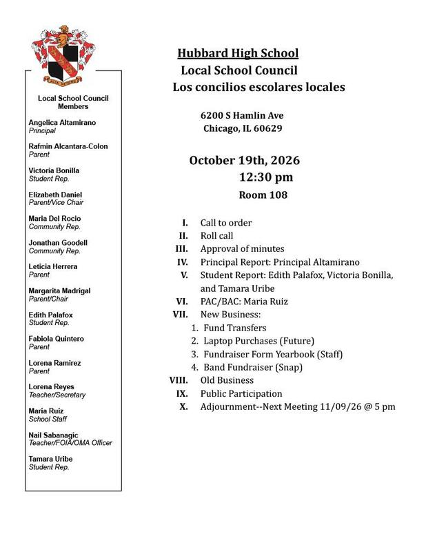 Local School Council --- Los concilios escolares locales