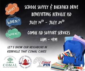 CEF and PTA school supply drive for Kerrville ISD