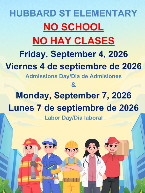 No School Friday Sept. 4 and Monday Sept 7