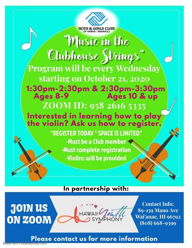 NFL YET Boys & Girlʻs Club Music in the Clubhouse Strings Featured Photo