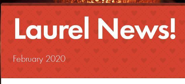 Image of the header of the Laurel February 2020 newsletter
